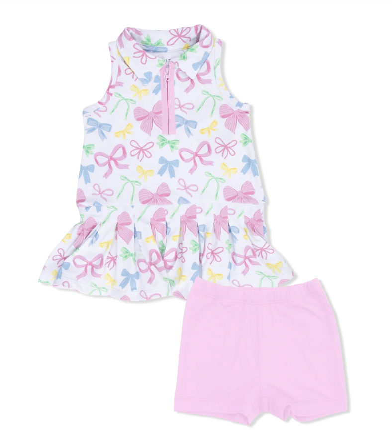 Sweet Bows Polo Tennis Dress with Cartwheel Short