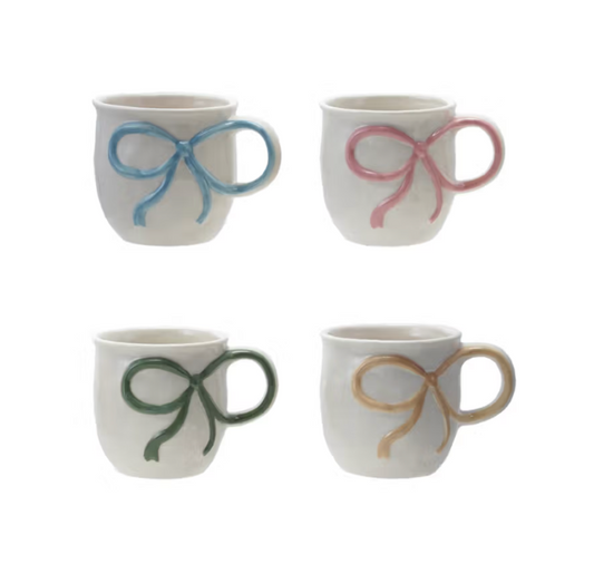 Stoneware Bow Mug
