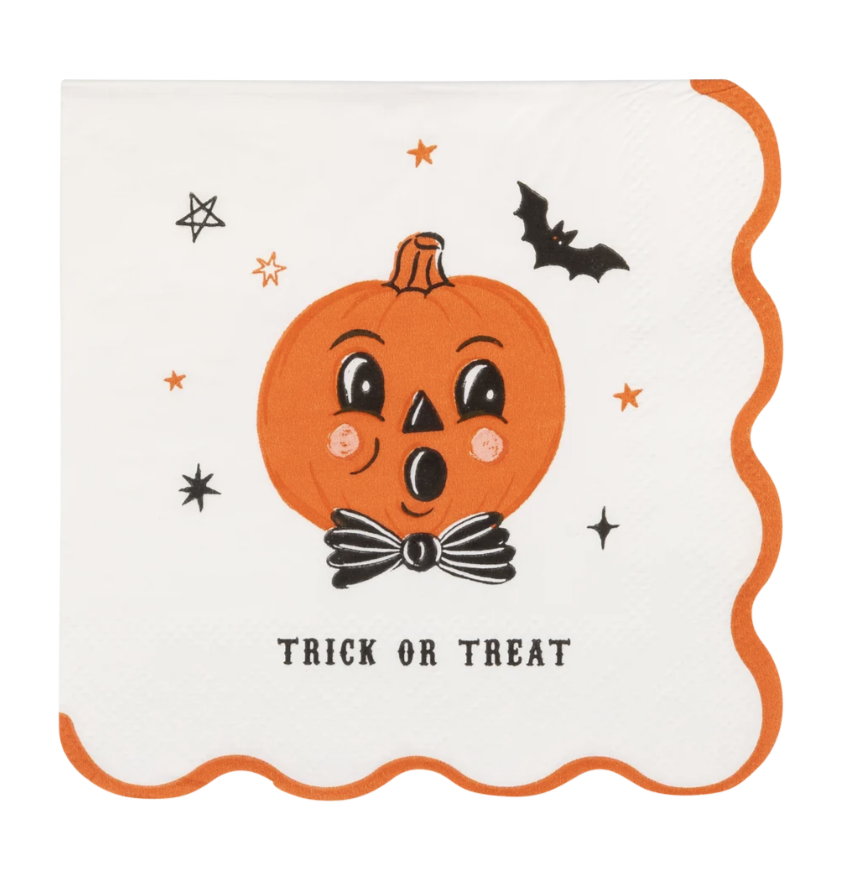 Vintage Halloween Characters Cocktail Napkins