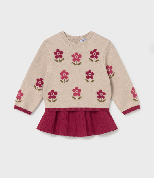 Flower Sweater + Skirt Set