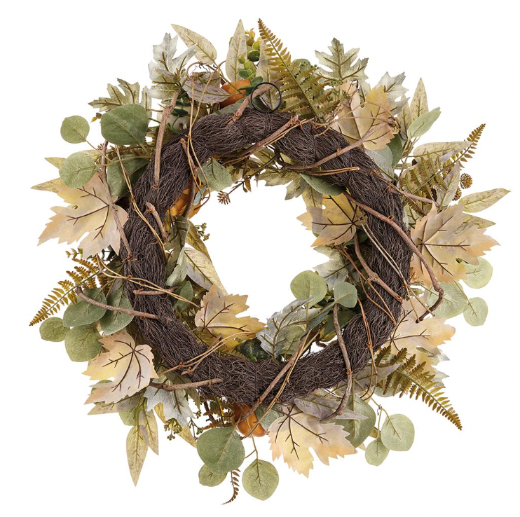 Pumpkin + Pine Cone Wreath