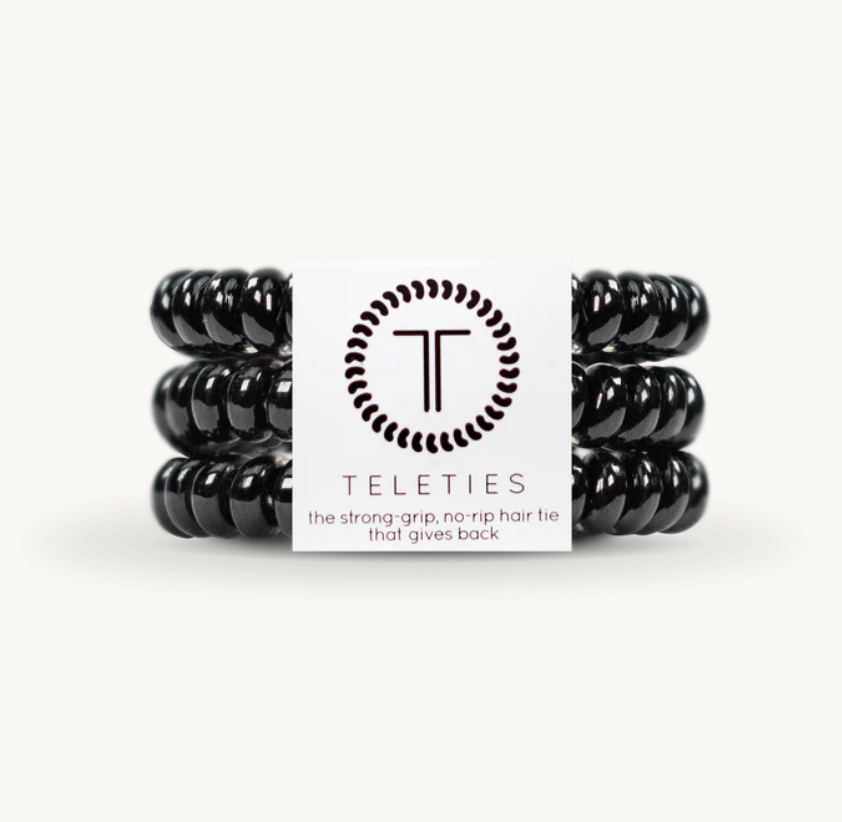 Jet Black Small Hair Ties