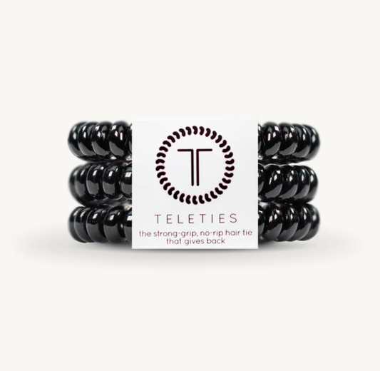Jet Black Small Hair Ties