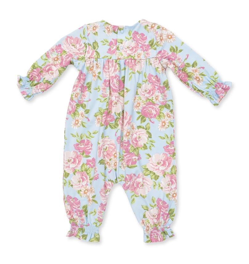 Angeline Floral Smocked Long Sleeve Romper