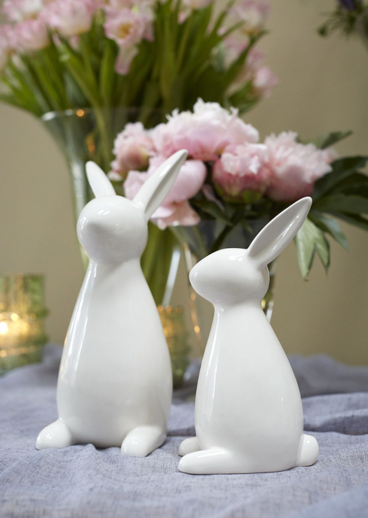 White Bunny Figurine
