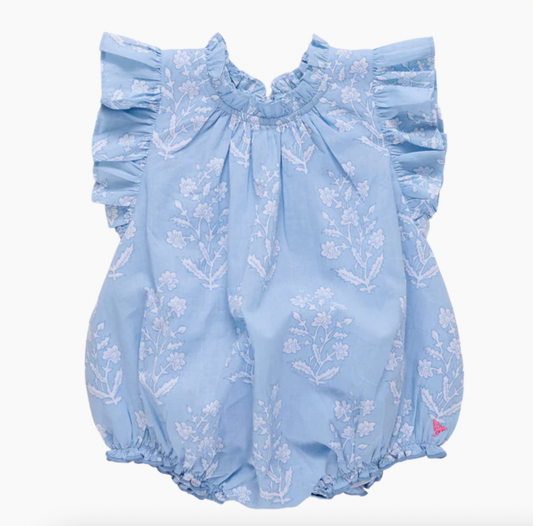 Blue Dewdrop Block Print Harper Bubble