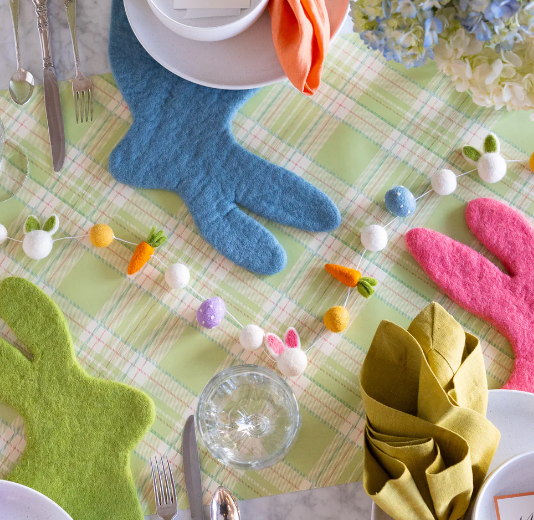 Cornflower Blue Bunny Felt Placemat