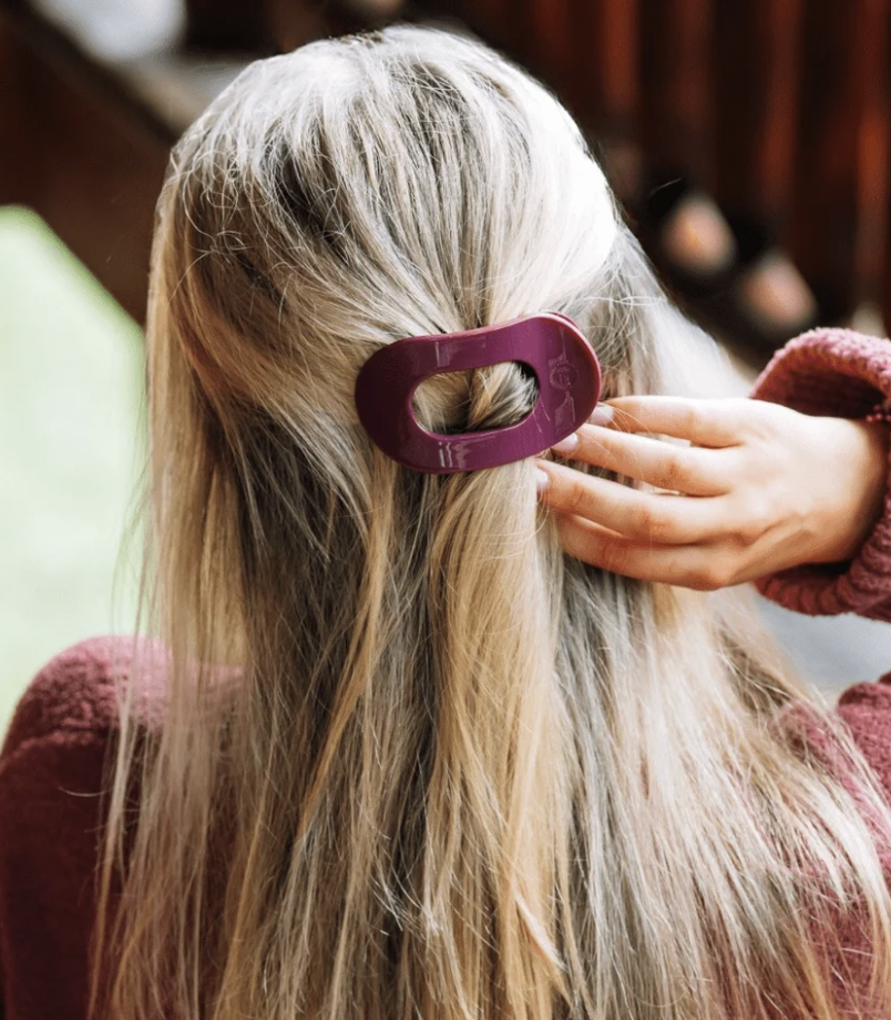Mulberry | Small | Flat Round Hair Clip