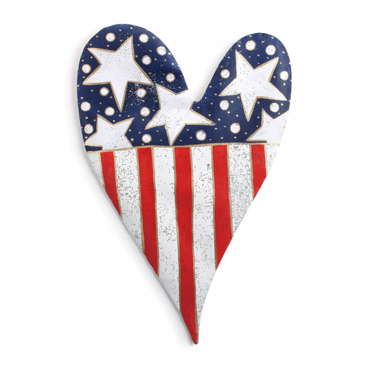 Stars & Stripes Heart Door Hanger