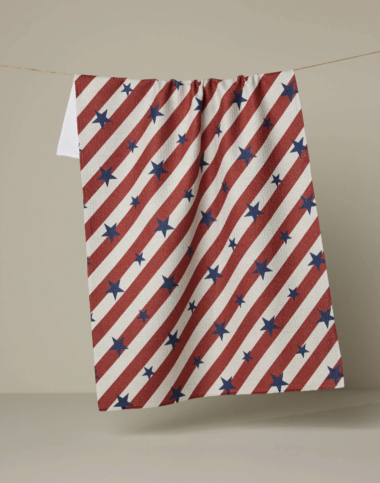 Patriotic Stripe Tea Towel