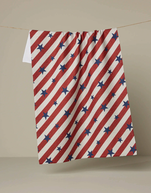Patriotic Stripe Tea Towel