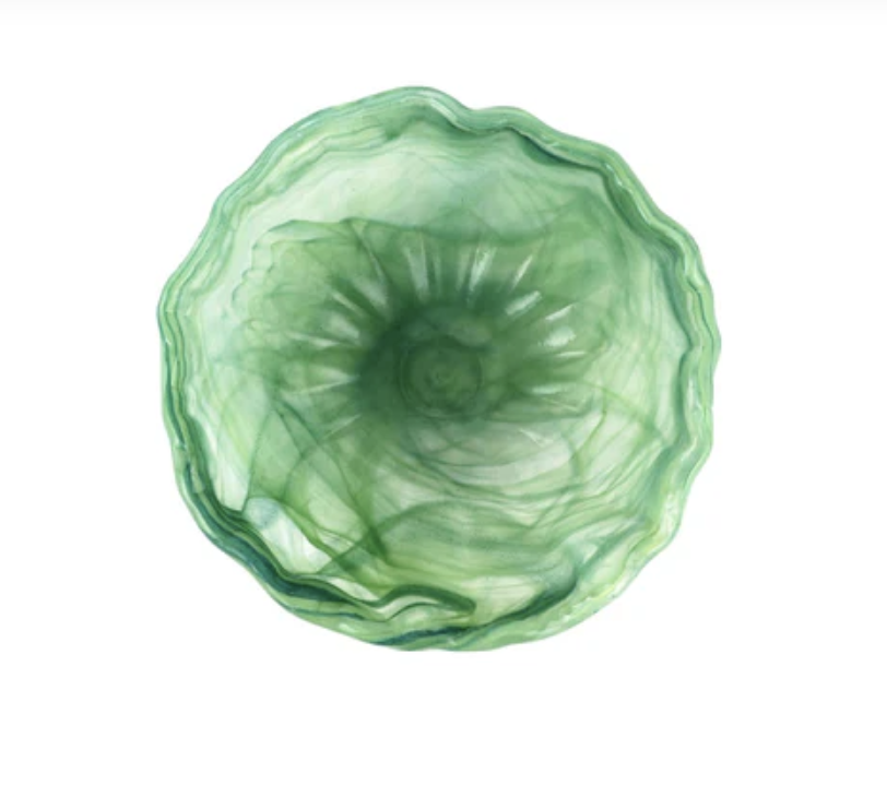Onda Glass Green Small Bowl