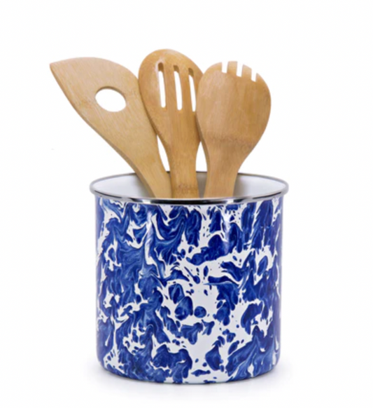 Cobalt Swirl Utensil Holder