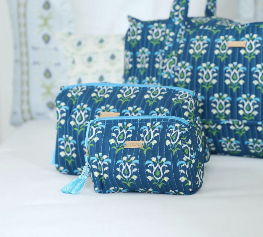 Rosemary Indigo Cosmetic Bag
