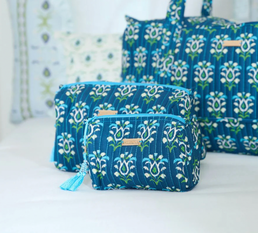 Rosemary Indigo Cosmetic Bag