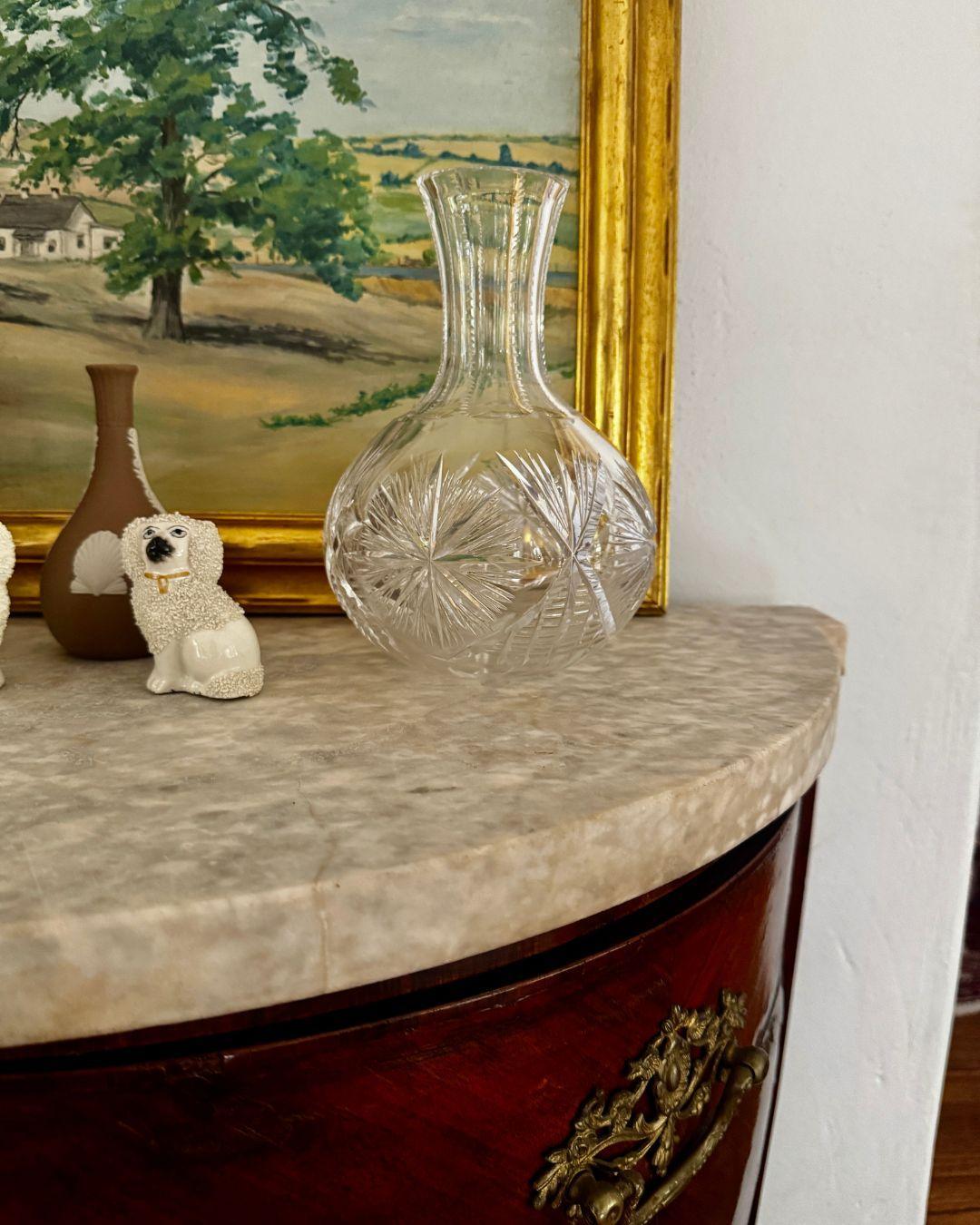 Antique American Brilliant Period Cut Crystal Vase