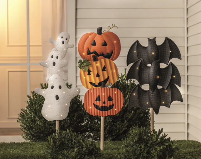 Pumpkins Light Up Yard Stake