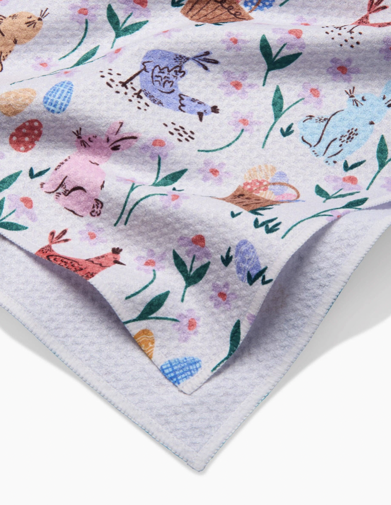 Spring Bunnies Tea Towel