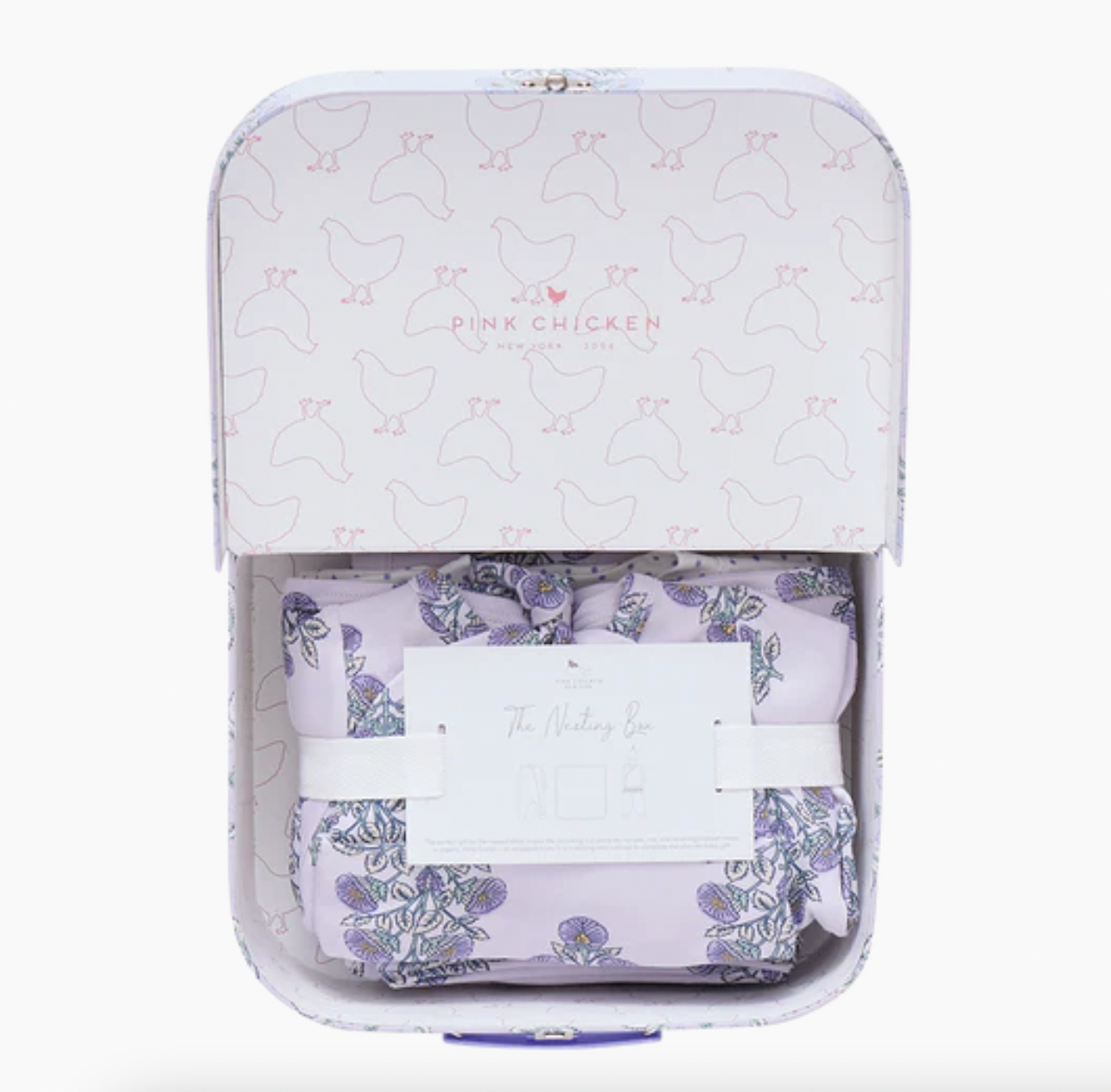 Lavender Bouquet Nesting Box Baby Take Home Set