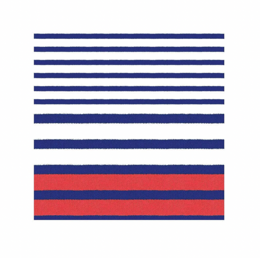 Red, White & Blue Striped Cocktail Napkins