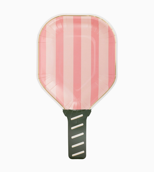 Pink Pickleball Shaped Paper Plates