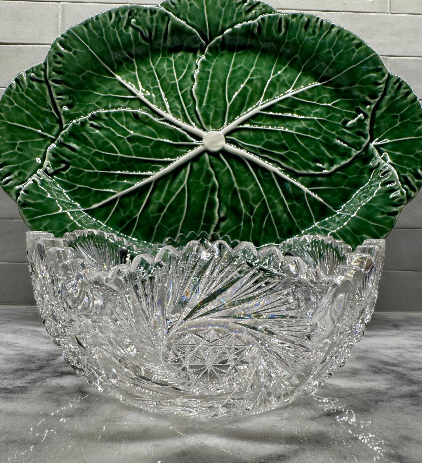 Antique Cut Crystal Bowl