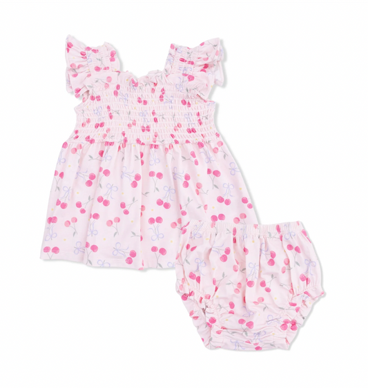 Sweet Bow Cherries Baby Doll Tunic and Bloomer Set