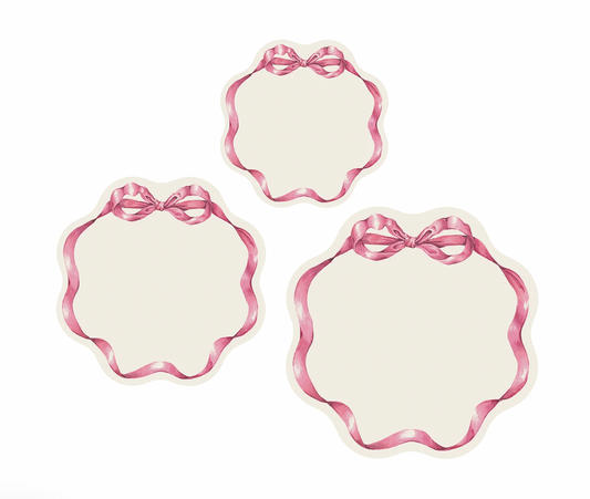 Pink Bow Serving Papers