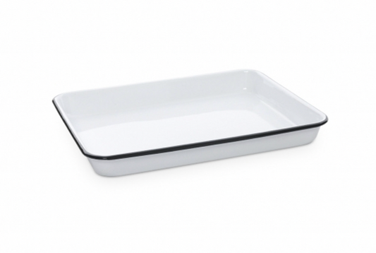 Black Rim Small Rectangle Tray