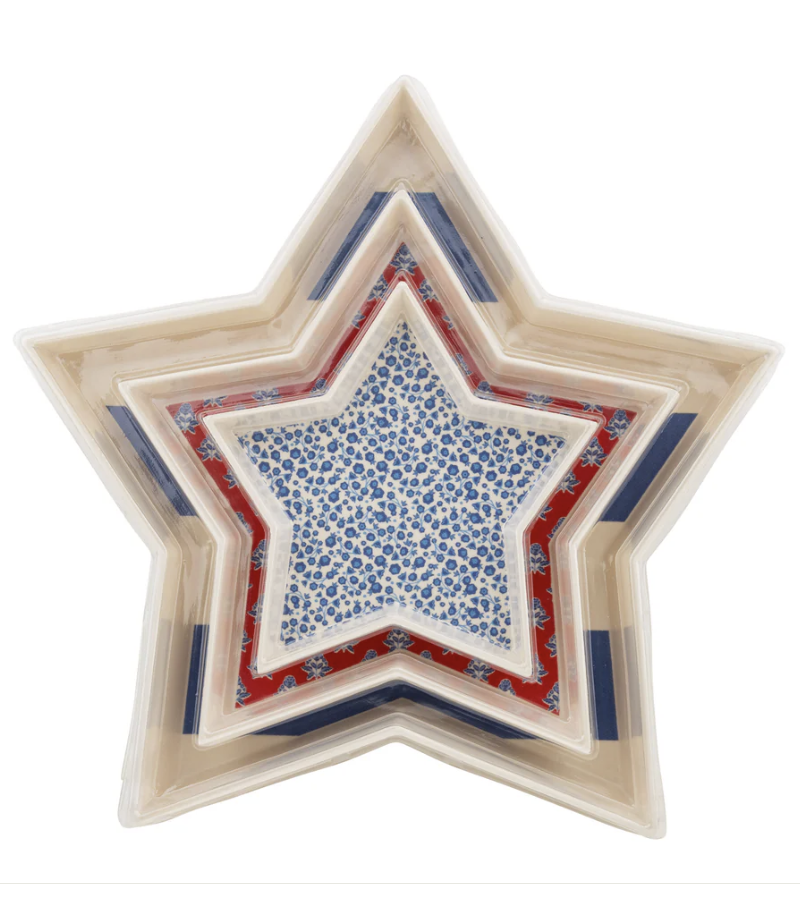 Stacking Stars Bamboo Tray Set
