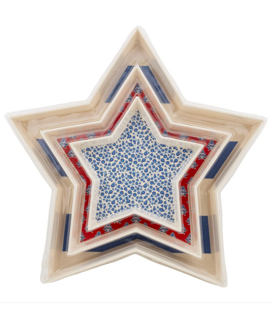 Stacking Stars Bamboo Tray Set