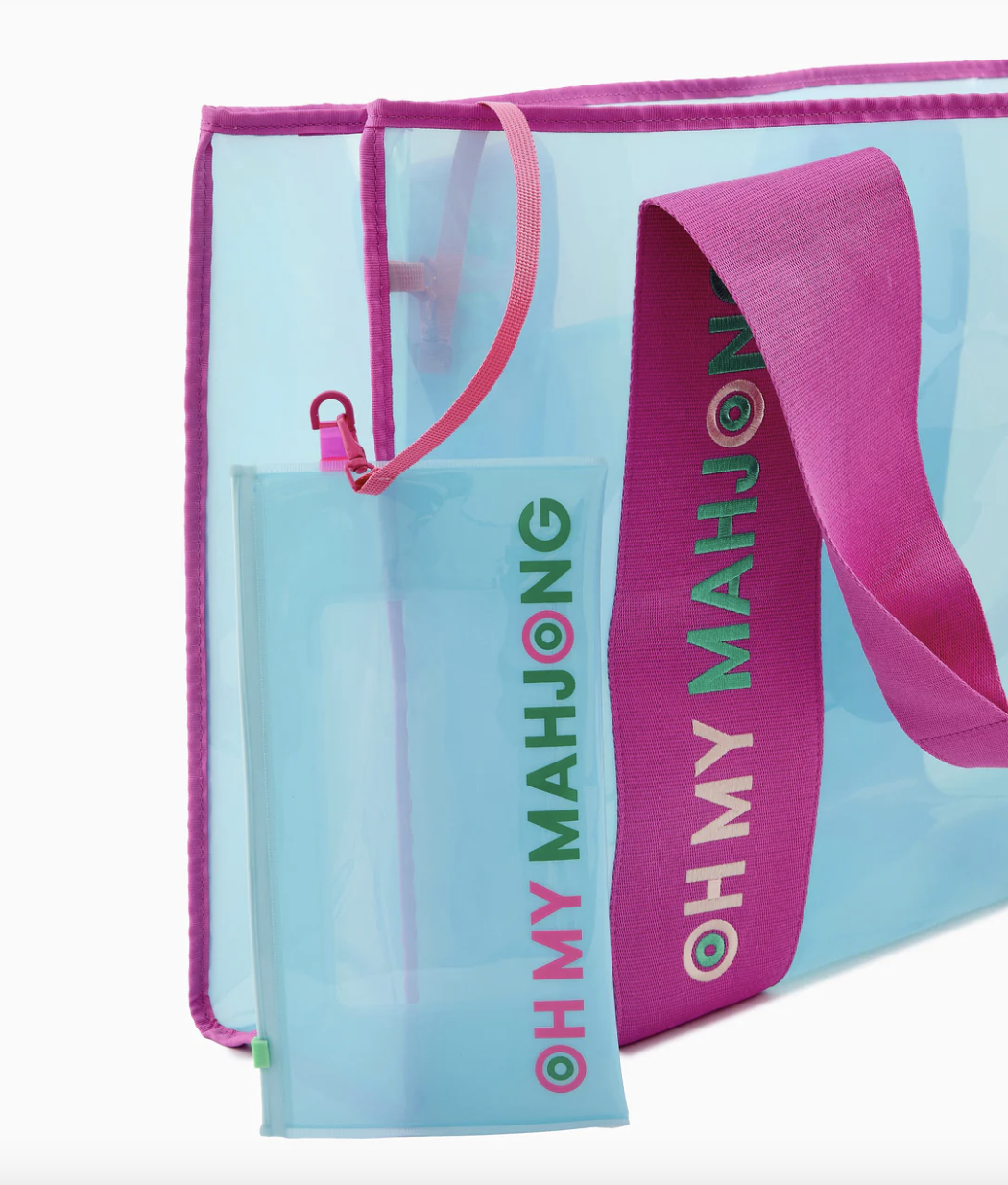 Blue Mahjong Beach Bag