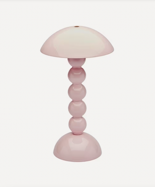 Pale Pink Bobbin LED Cordless Rechargeable Table Lamp