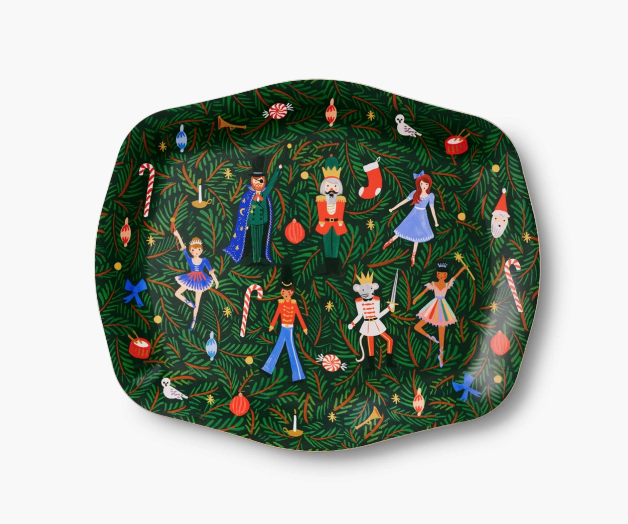 Evergreen Nutcracker Serving Tray