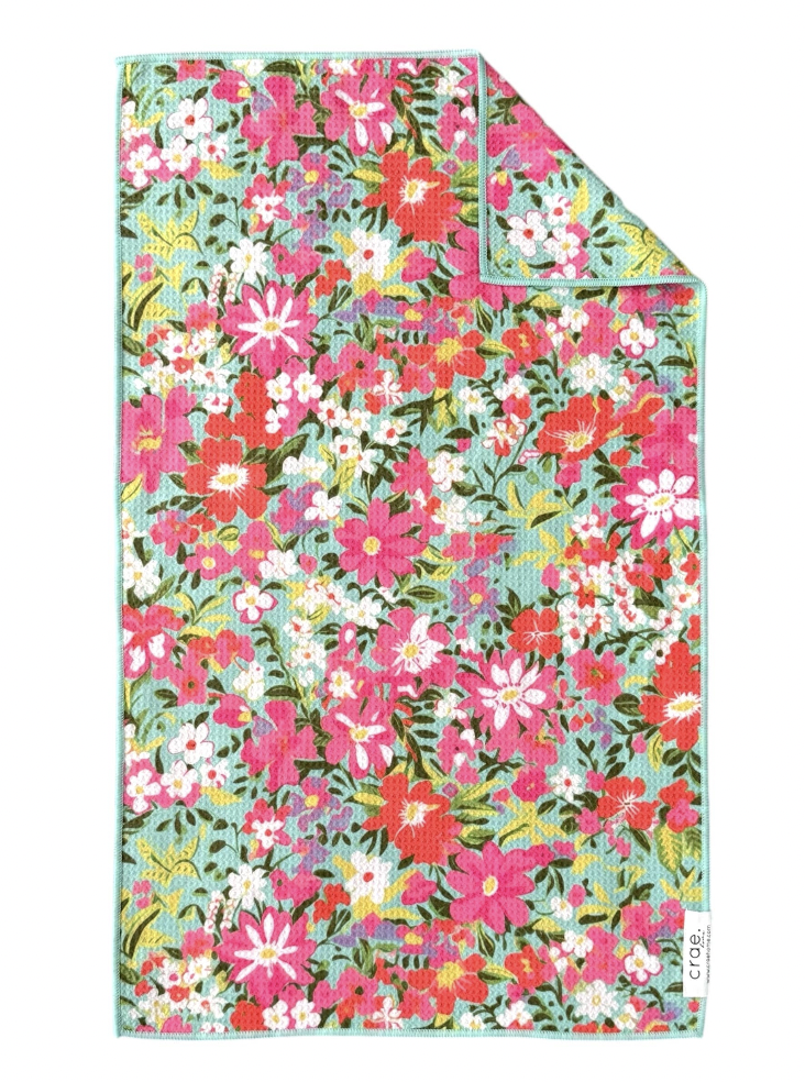 Bright Floral Double-Sided Tea Towel