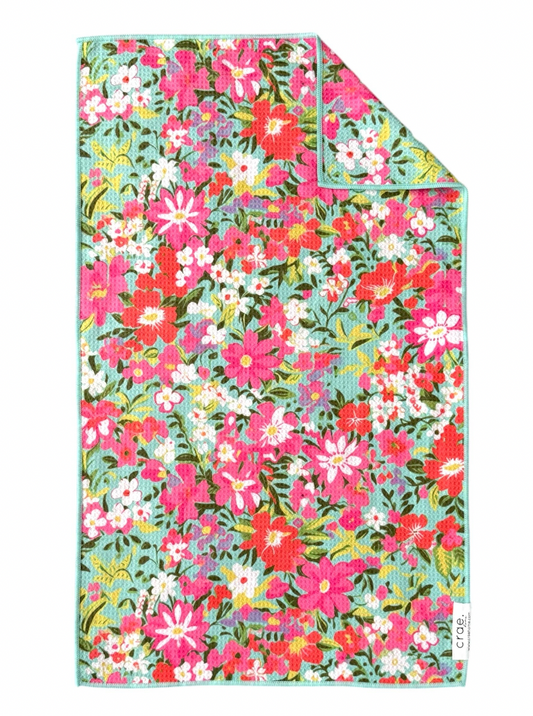 Bright Floral Double-Sided Tea Towel