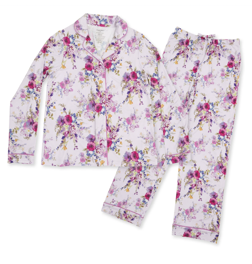Dahlia Floral Adult Long Sleeve + Pant Pajama Set