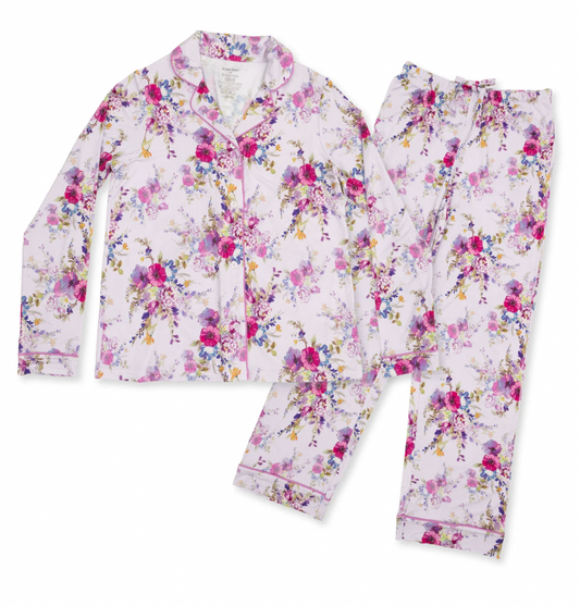 Dahlia Floral Adult Long Sleeve + Pant Pajama Set