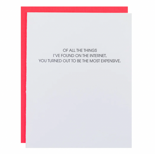 You: Most Expensive Things on the Internet Card