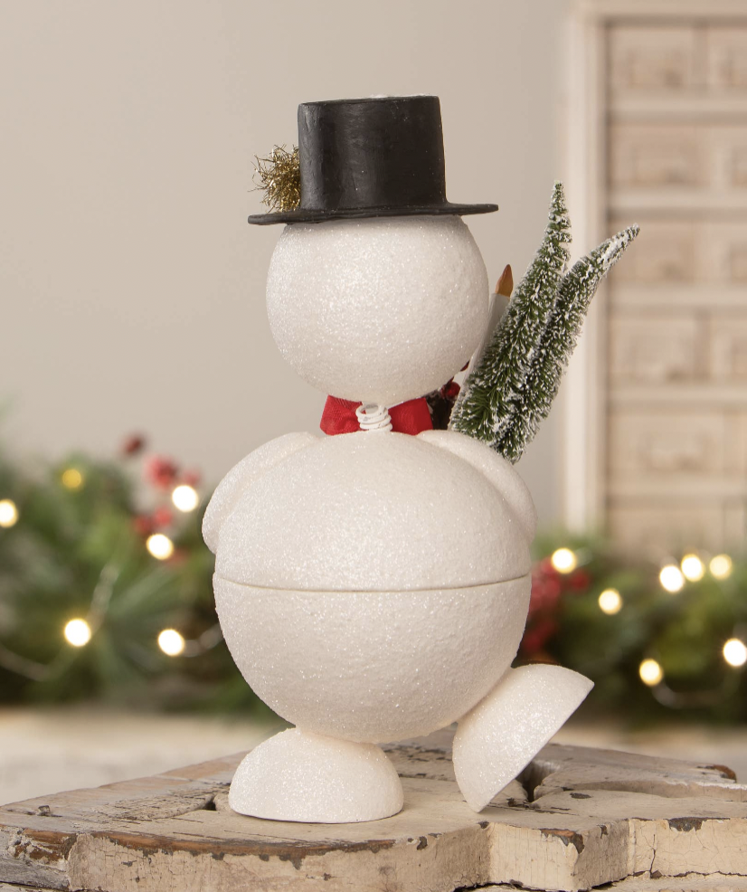 Jolly Bobble Snowman Container