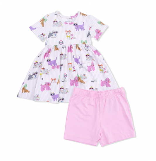 Fancy Dogs Twirly Dress with Cartwheel Short