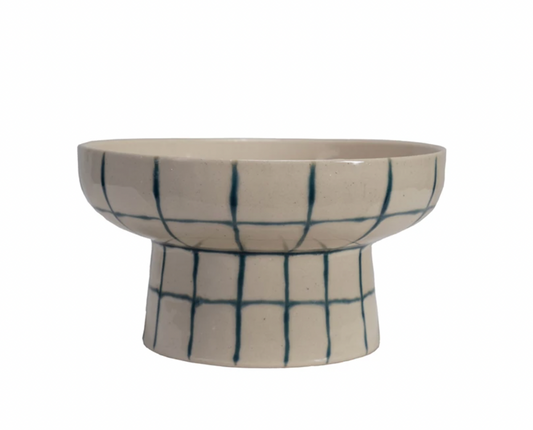 Stoneware Pedestal Bowl