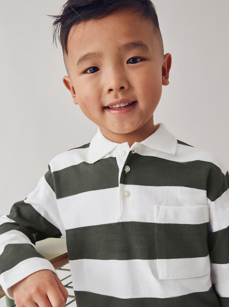 Rugby Striped Polo Shirt