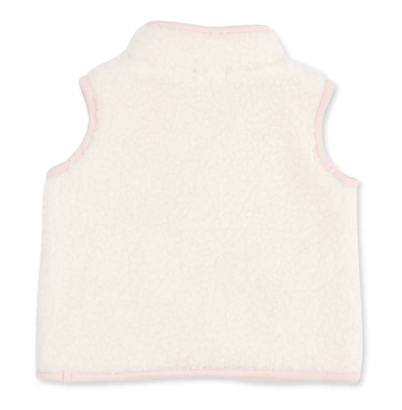 Sherpa Zip Vest with Heart Pockets