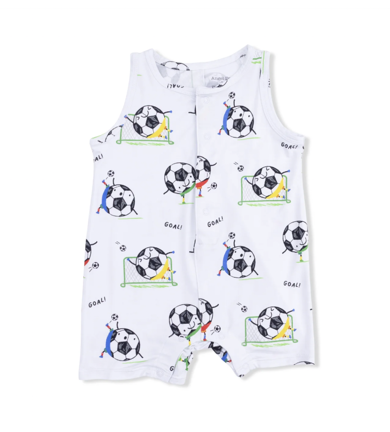 Soccer Balls Sleeveless Romper