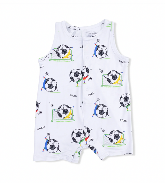 Soccer Balls Sleeveless Romper