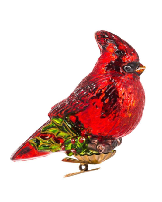 Cardinal All Dressed Up - Clip On Ornament