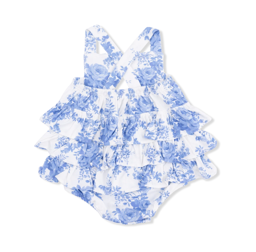 Dream Cottage Floral  Ruffle Sunsuit