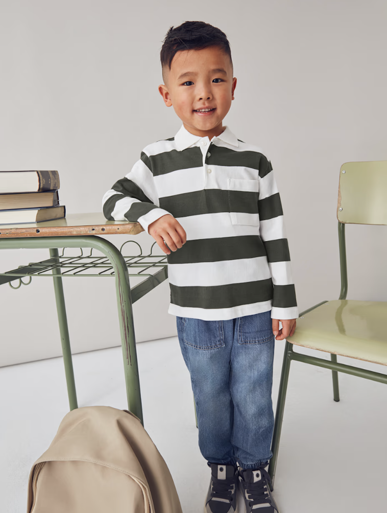 Rugby Striped Polo Shirt