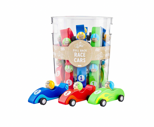 Wooden Pull-Back Race Car